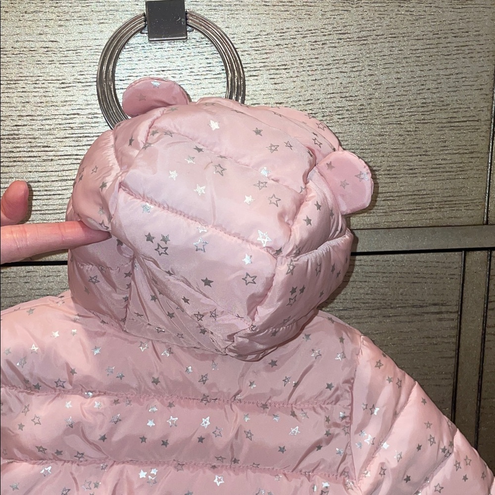 Pink Star Pattern Puffer Jacket - Picture 3 of 4